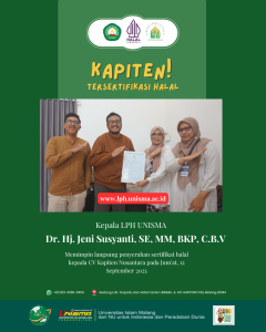 Penyerahan Sertifikat Halal Kapiten - LPH UNISMA